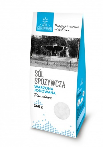 Sól Ciechocińska spożywcza panwiowa, warzona,jodowana,